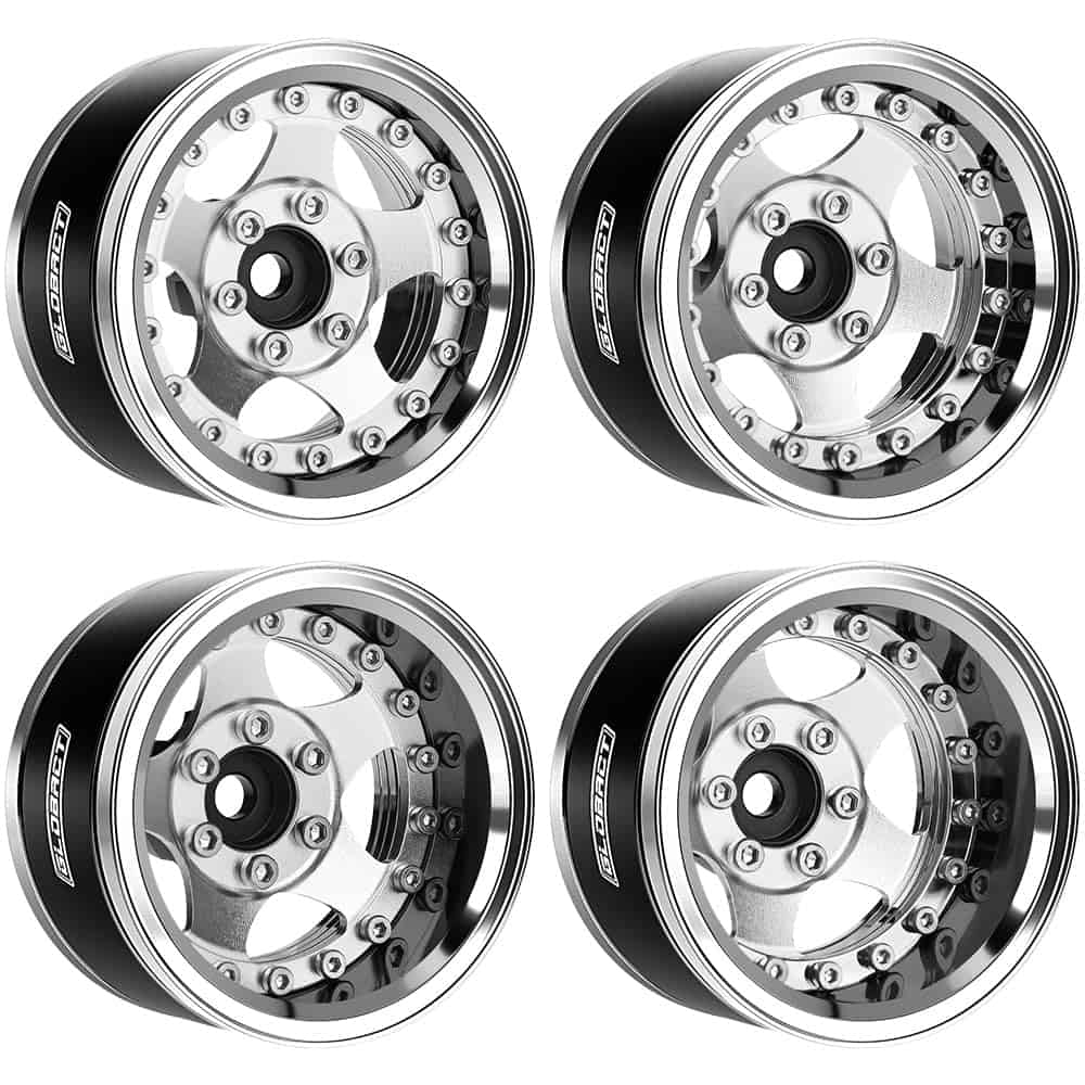GLOBACT 1.9 Beadlock RC Wheels Offset Ajustable para 1/10