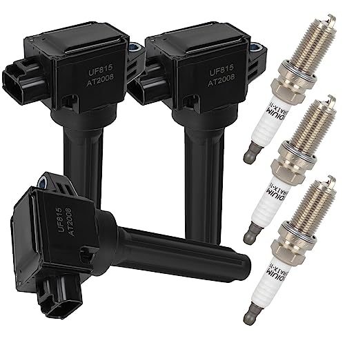 ECCPP UF815 3 bobinas de encendido con 3 bujías de iridio