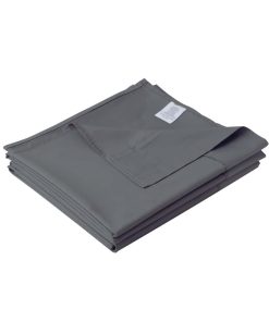 Sábana Plana de Algodón Cal King, 600 Hilos -Gris Oscuro