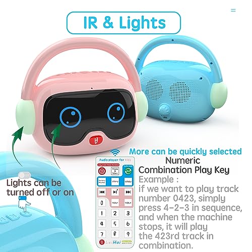 Reproductor de audio para niños LeiHui, -Rosa - Imagen 7