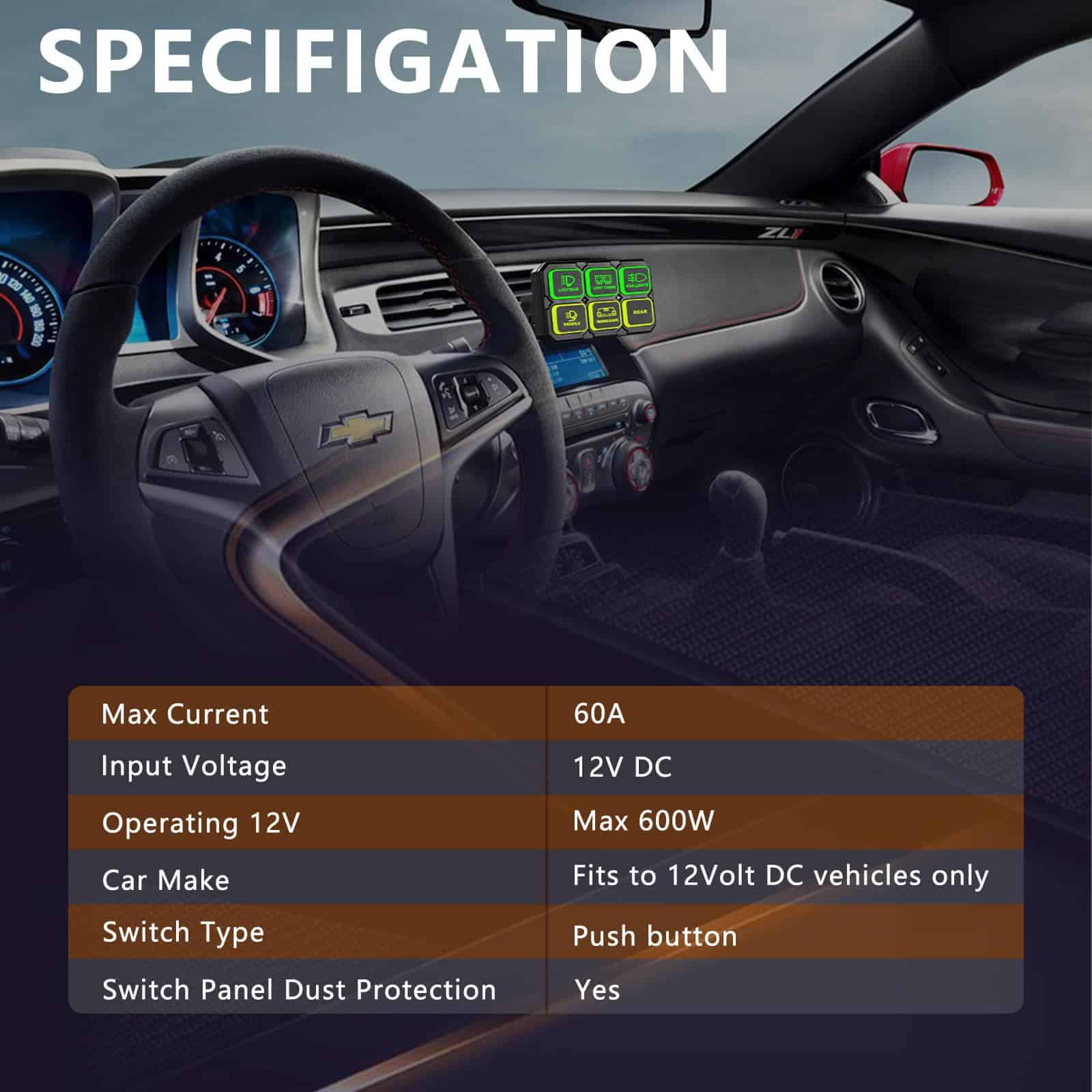 Panel de Interruptores de 6 Botones ANGU-OFFROAD Sistema de - Imagen 6