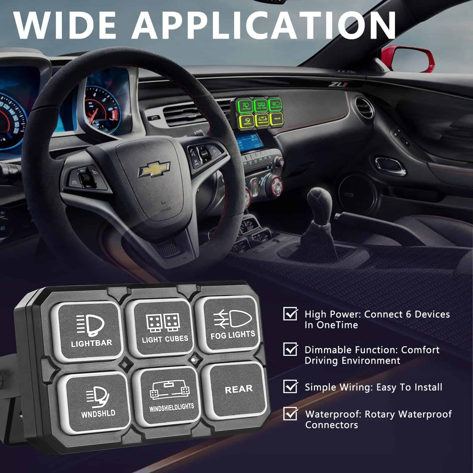 Panel de Interruptores de 6 Botones ANGU-OFFROAD Sistema de - Imagen 8