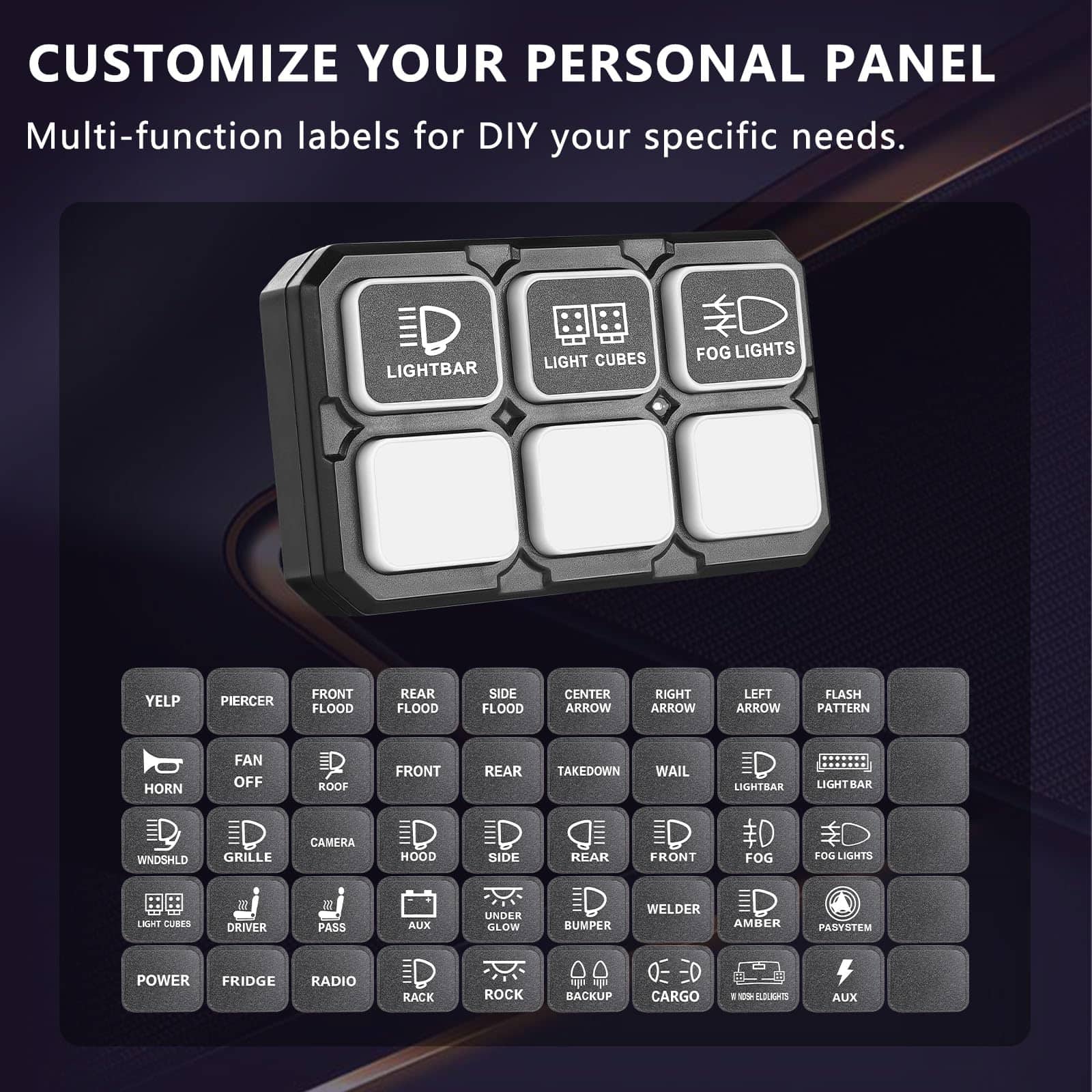 Panel de Interruptores de 6 Botones ANGU-OFFROAD Sistema de - Imagen 4