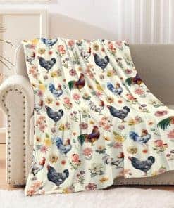 Manta de Tiro de Pollo en Acuarela es Súper Suave y Cálida,