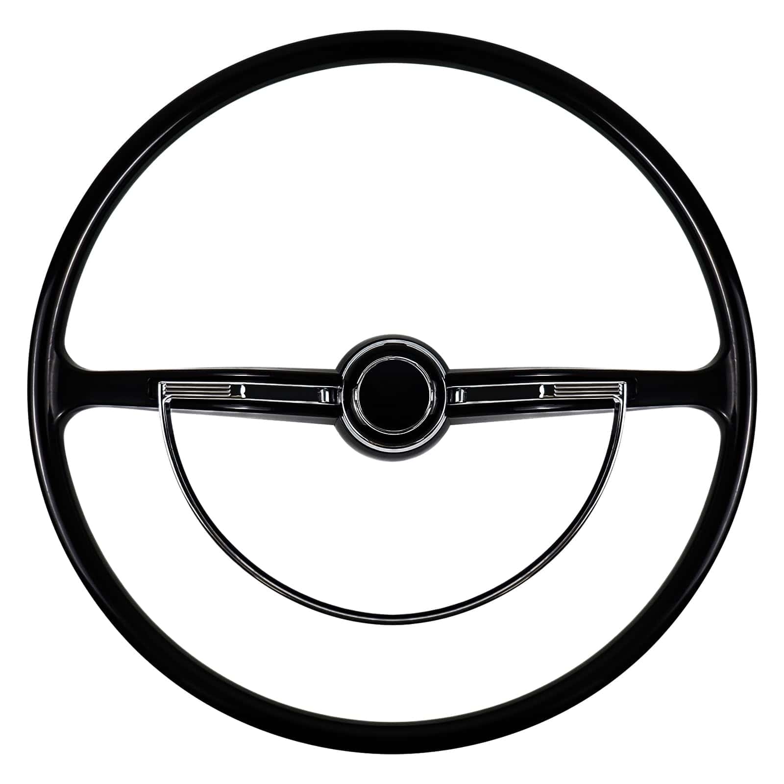 Volante Retro Clásico MOTAFAR de 15-3/4 -Negro