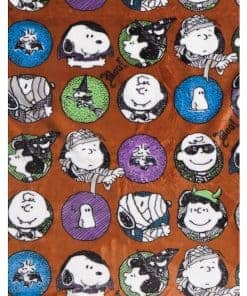 Cobertores y Mantas de Halloween de Peanuts (Naranja con