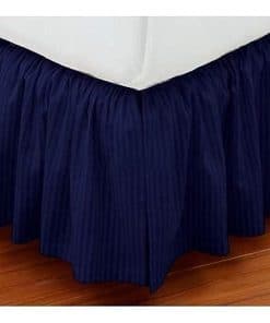 Faldón de cama plisado completo de 21" pulgadas de caída
