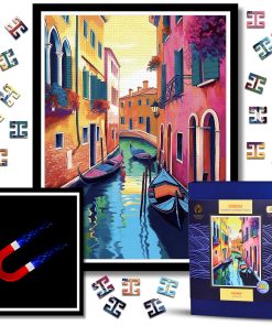 Rompecabezas de Madera Magnético con Marco -Venezia