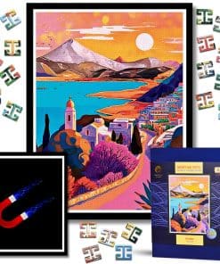 Rompecabezas de madera magnético con marco -Mountain Vista