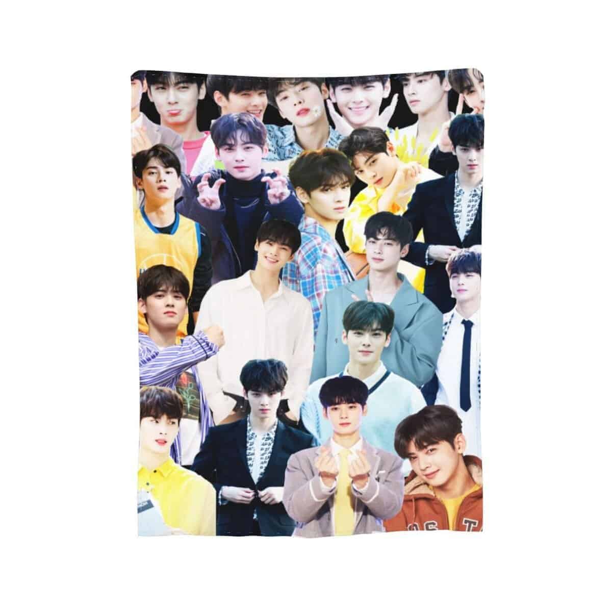 Manta Cha Eun woo Suave y Cómoda de Lana de Forro Polar - Imagen 3