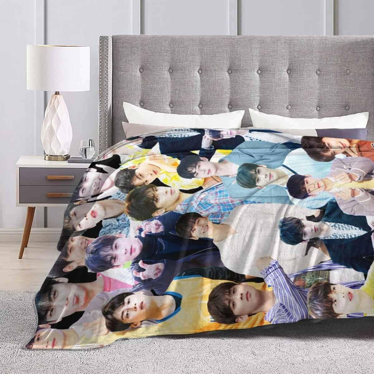 Manta Cha Eun woo Suave y Cómoda de Lana de Forro Polar - Imagen 8