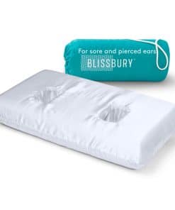 Almohada para orejas BLISSBURY con funda de satén | Diseño