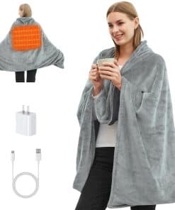 Manta Térmica Portátil USB, Manta Térmica Inalámbrica con 3