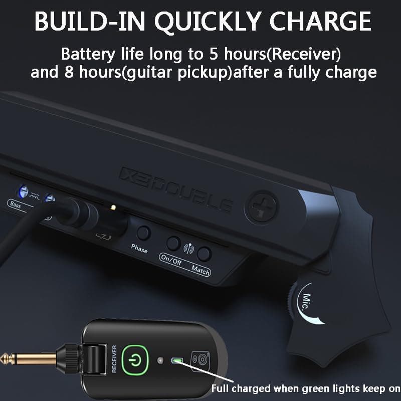 Sistema de recogida de guitarra acústica inalámbrica y con - Imagen 6