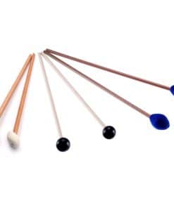 Mazos para Campanas de Goma Negra Cabeza de Yarn Azul para