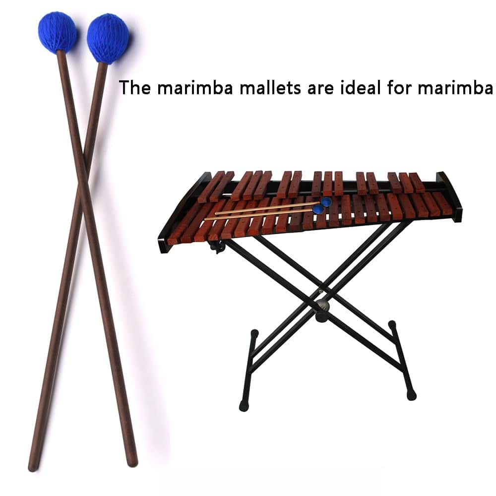 Mazos para Campanas de Goma Negra Cabeza de Yarn Azul para - Imagen 6