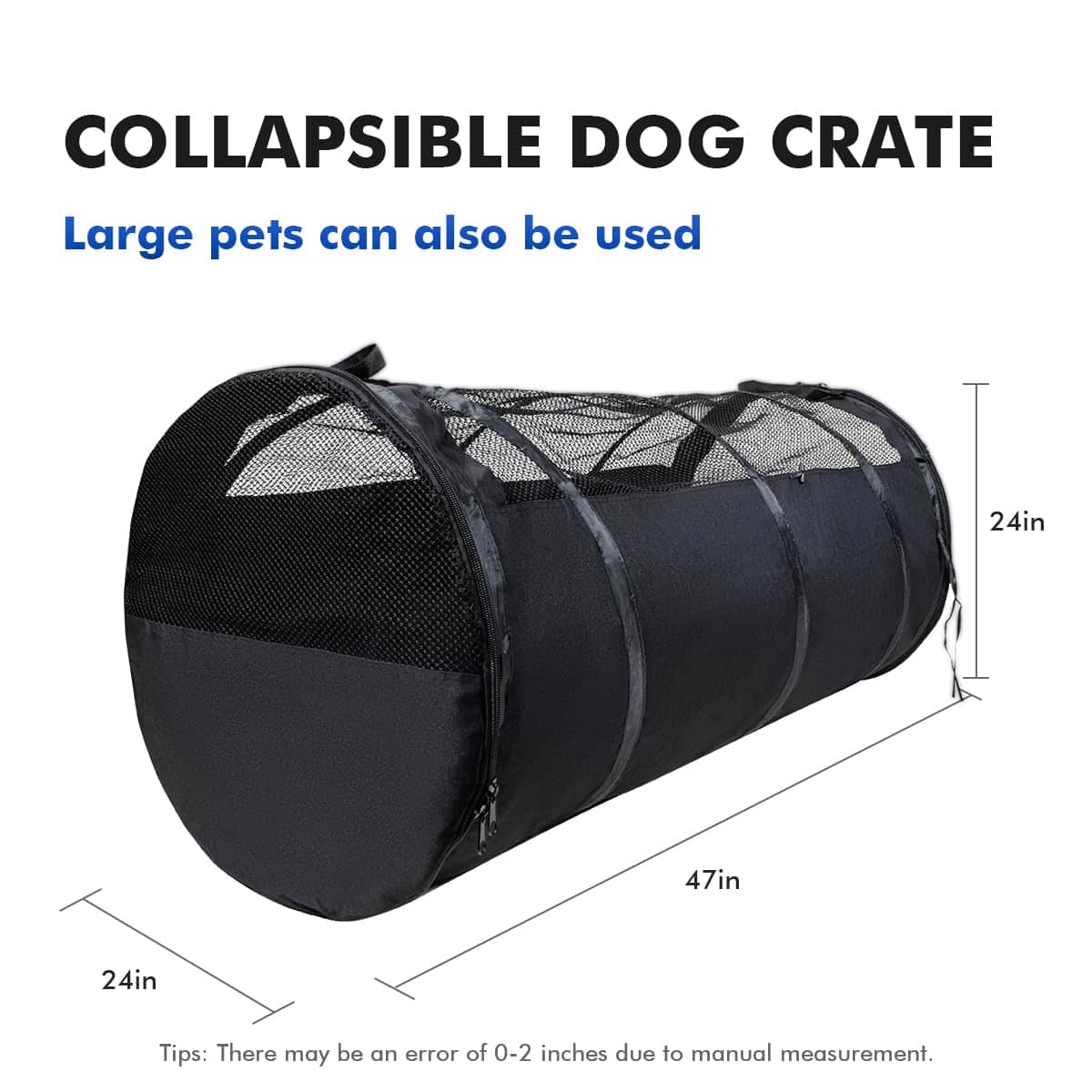 Transportador de Mascotas Plegable Grande para Coche, Jaula - Imagen 7