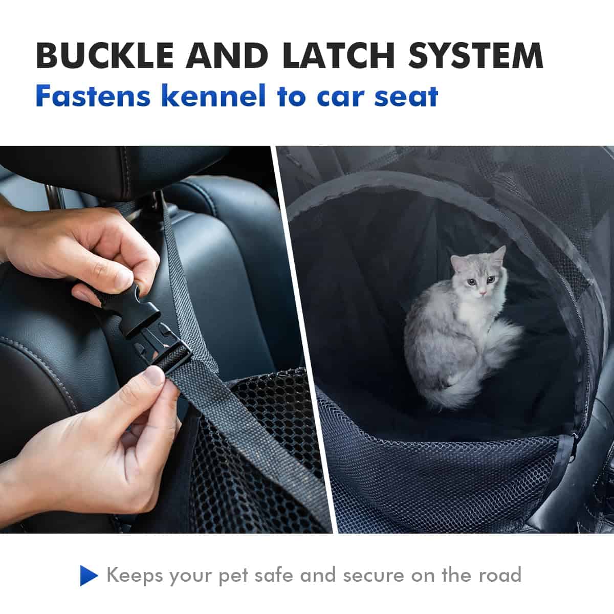 Transportador de Mascotas Plegable Grande para Coche, Jaula - Imagen 5