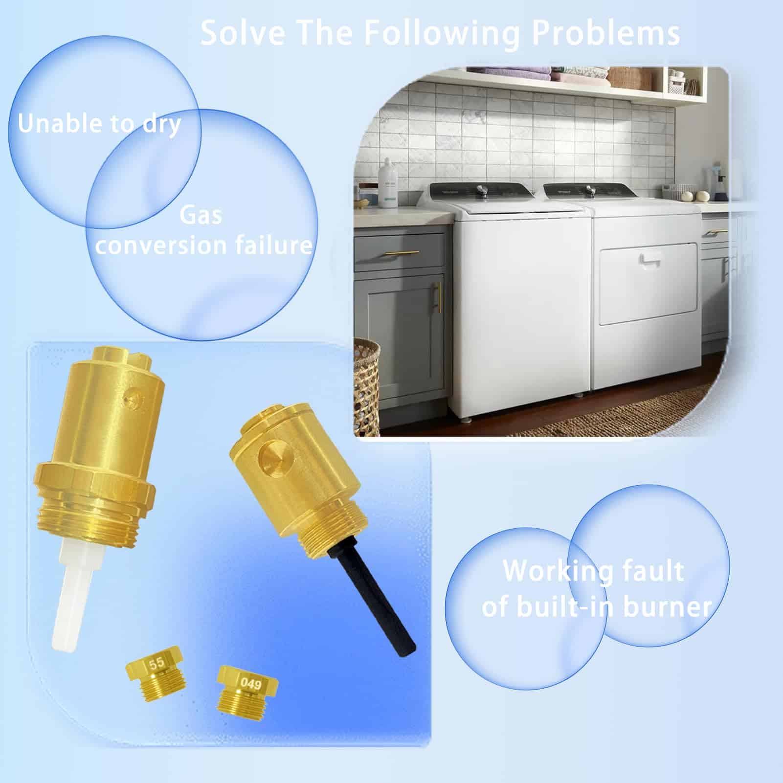 Kit de conversión de gas líquido propano para secadora - Imagen 7