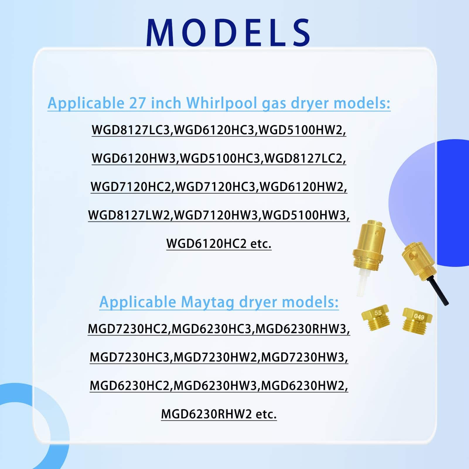 Kit de conversión de gas líquido propano para secadora - Imagen 6
