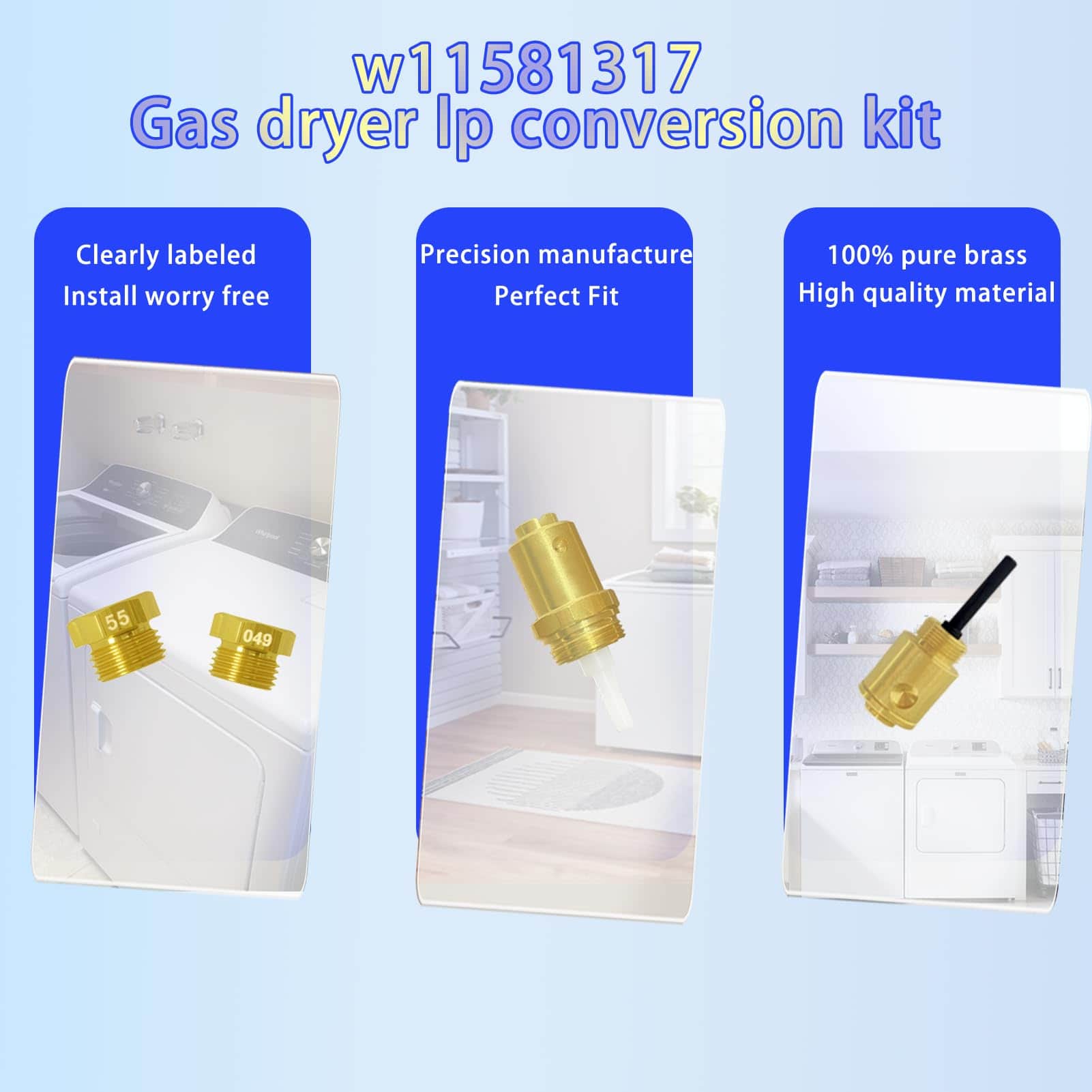 Kit de conversión de gas líquido propano para secadora - Imagen 4