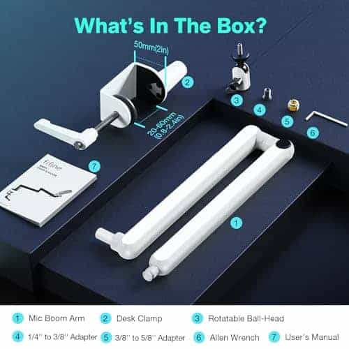 Soporte de Brazo de Micrófono Boom FIFINE, Soporte de Brazo - Imagen 10