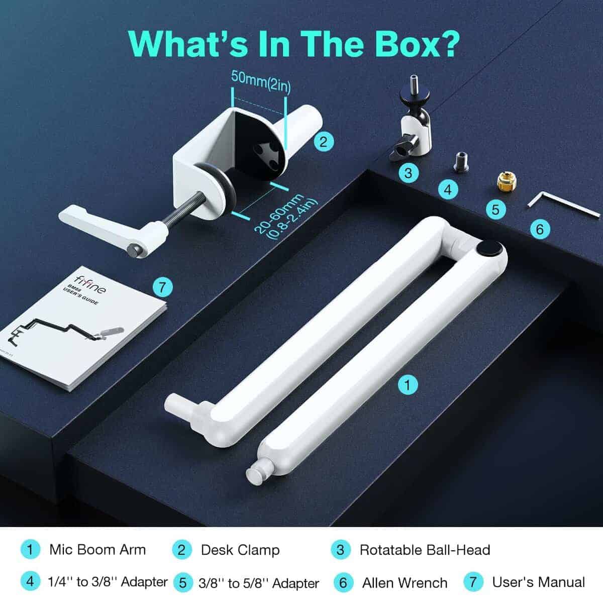 Soporte de Brazo de Micrófono Boom FIFINE, Soporte de Brazo - Imagen 9