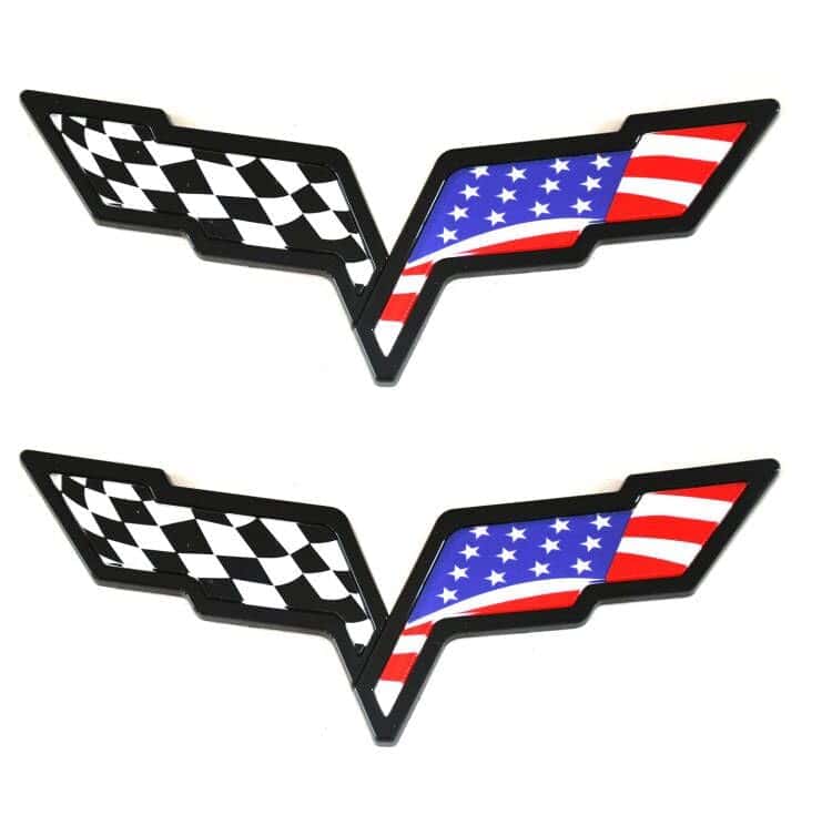 2 Pcs Front Hood & Rear Fascia Emblemas de Cruce de