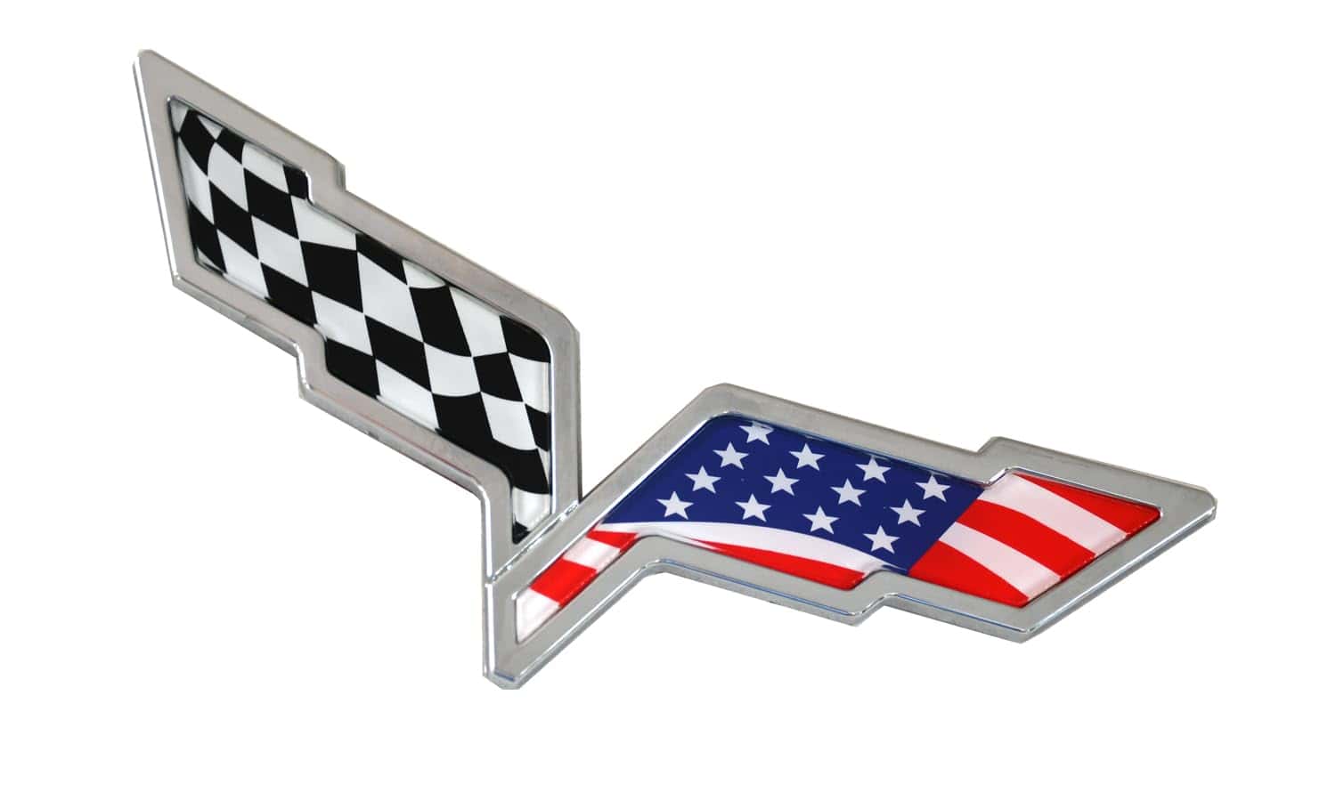 2 Piezas Emblemas de Cruce de Banderas en Capó Delantero y - Imagen 5