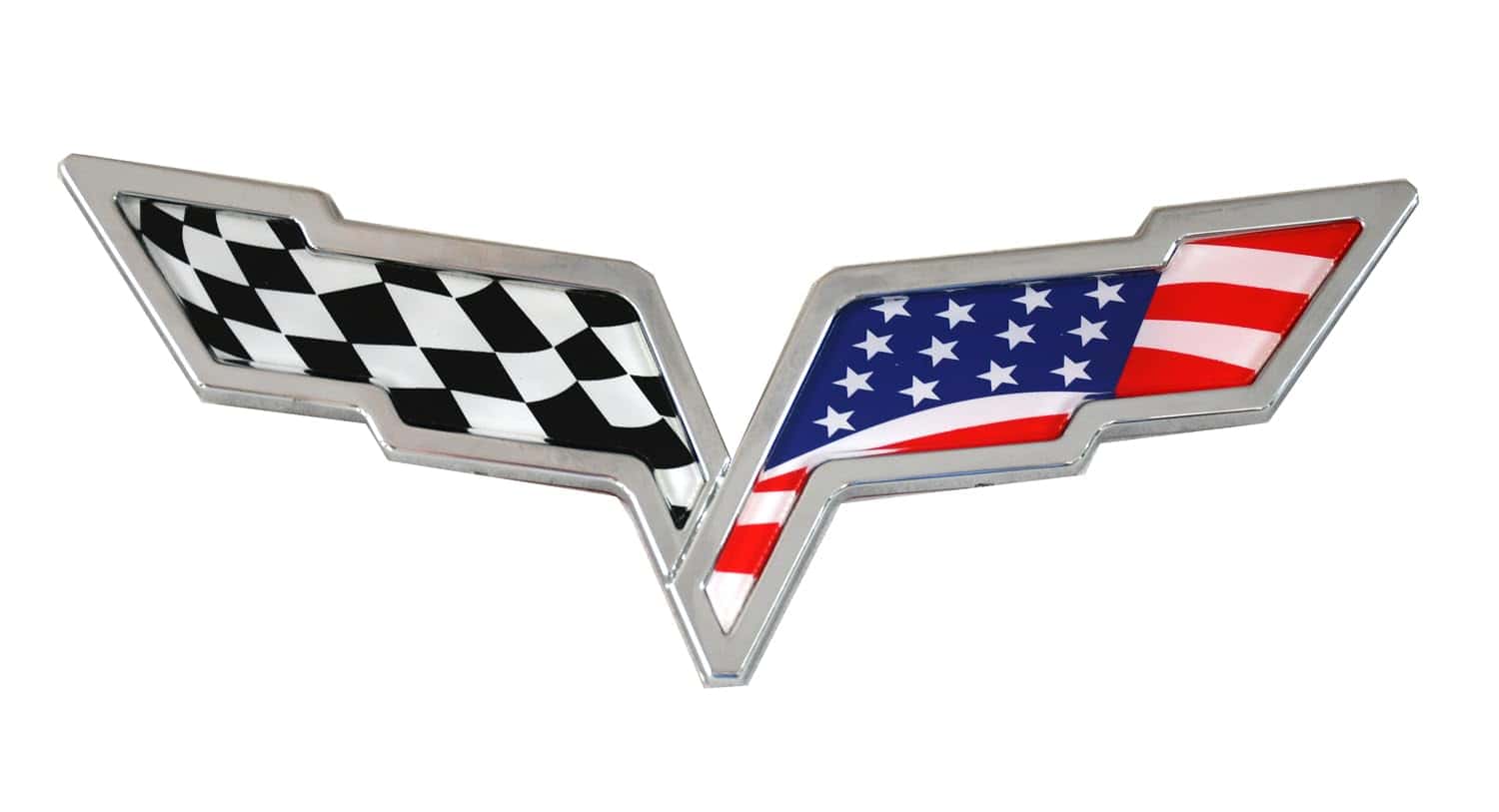 2 Piezas Emblemas de Cruce de Banderas en Capó Delantero y - Imagen 4