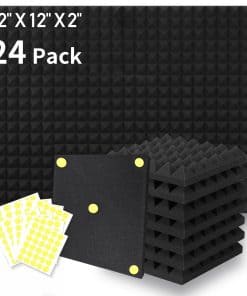 Focusound 24 Paquetes Paneles de Espuma Acústica Pirámide