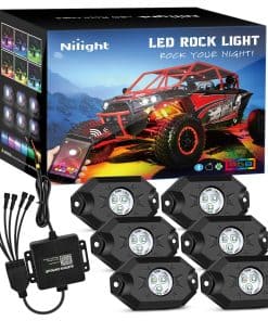 Kit de luces LED RGB Nilight, 6 pods de luz neon multicolor