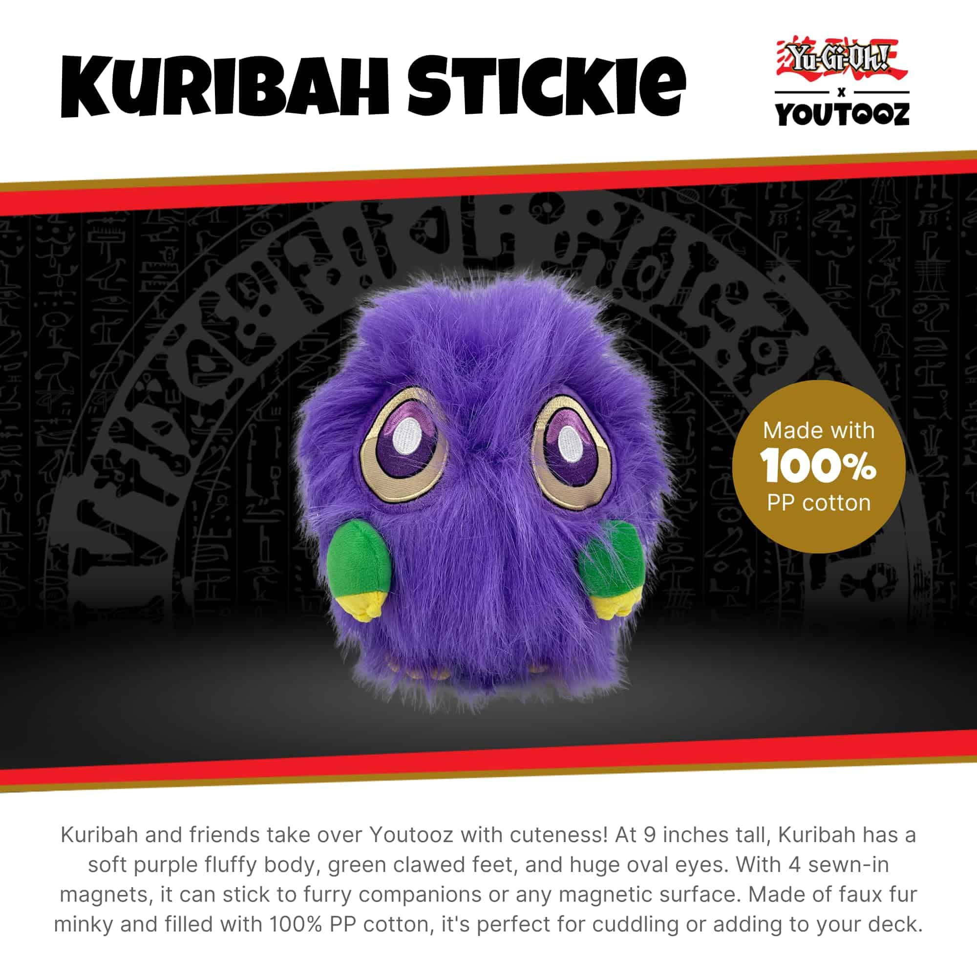 Youtooz Kuribah Stickie de 9", Peluche Magnético y Suave de - Imagen 3
