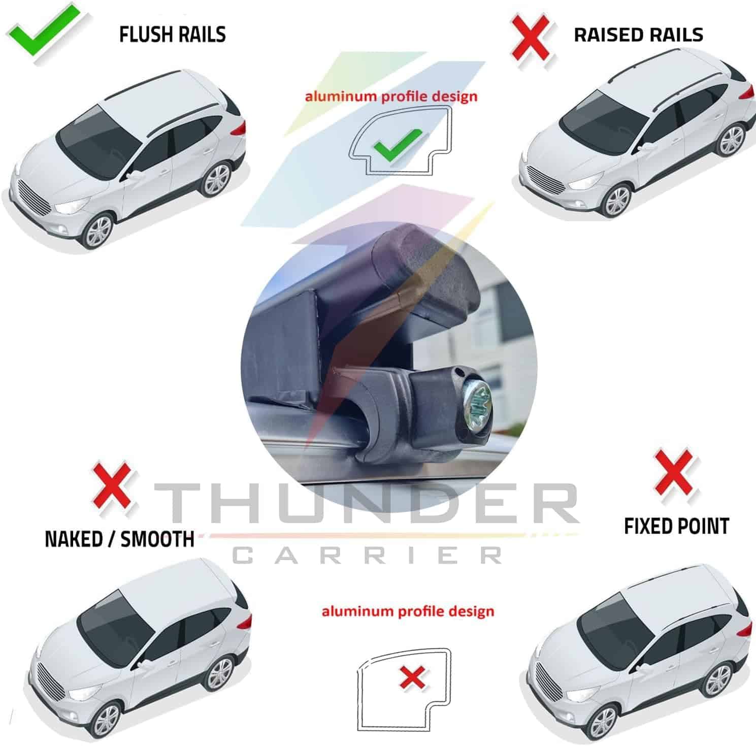 Barras transversales de rack de techo para automóviles - Imagen 8