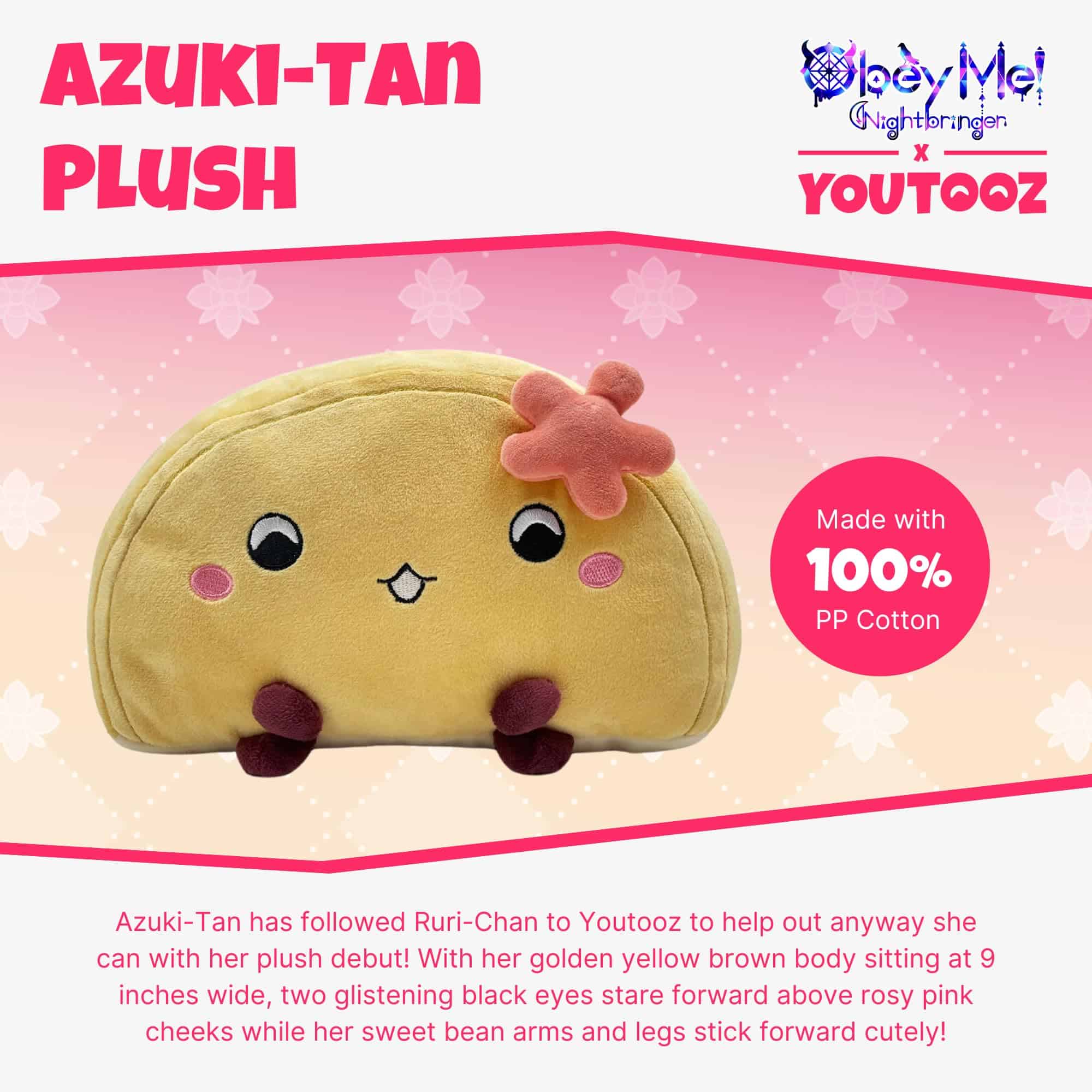 YouTooz Obey Me Azuki-Tan 9in Peluche, Azuki-Tan Peluche - Imagen 3