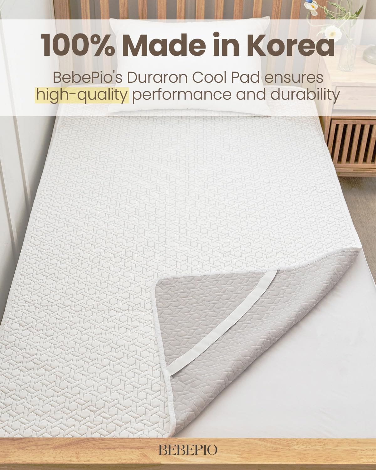 BebePio Duraron Cooling Mattress Topper Pad - Efecto de - Imagen 5