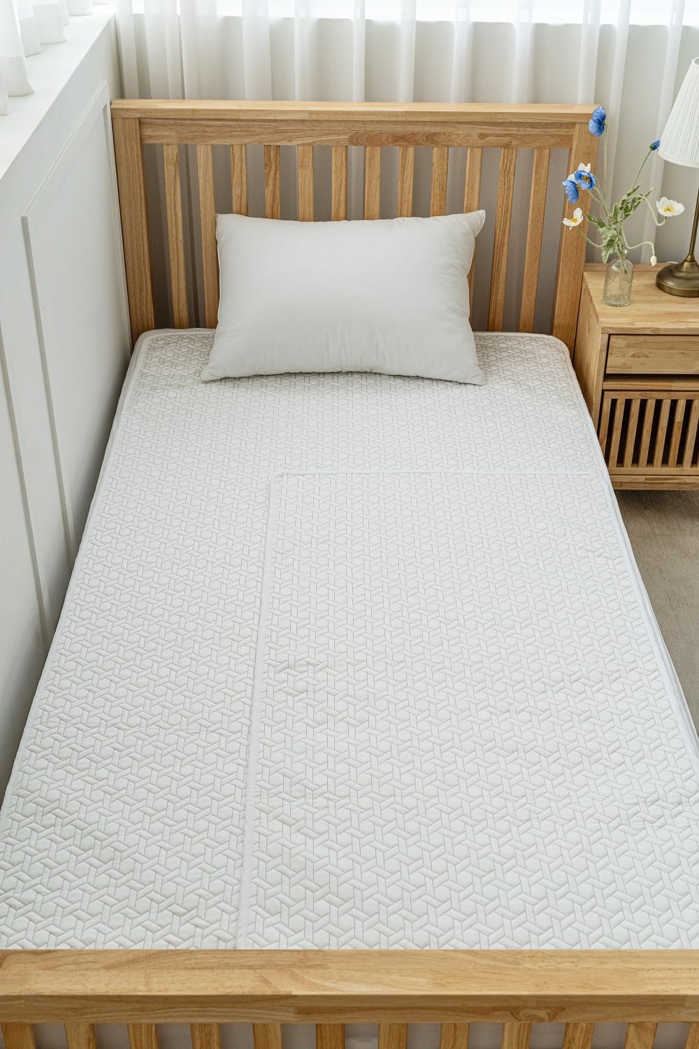 BebePio Duraron Cooling Mattress Topper Pad - Efecto de - Imagen 7