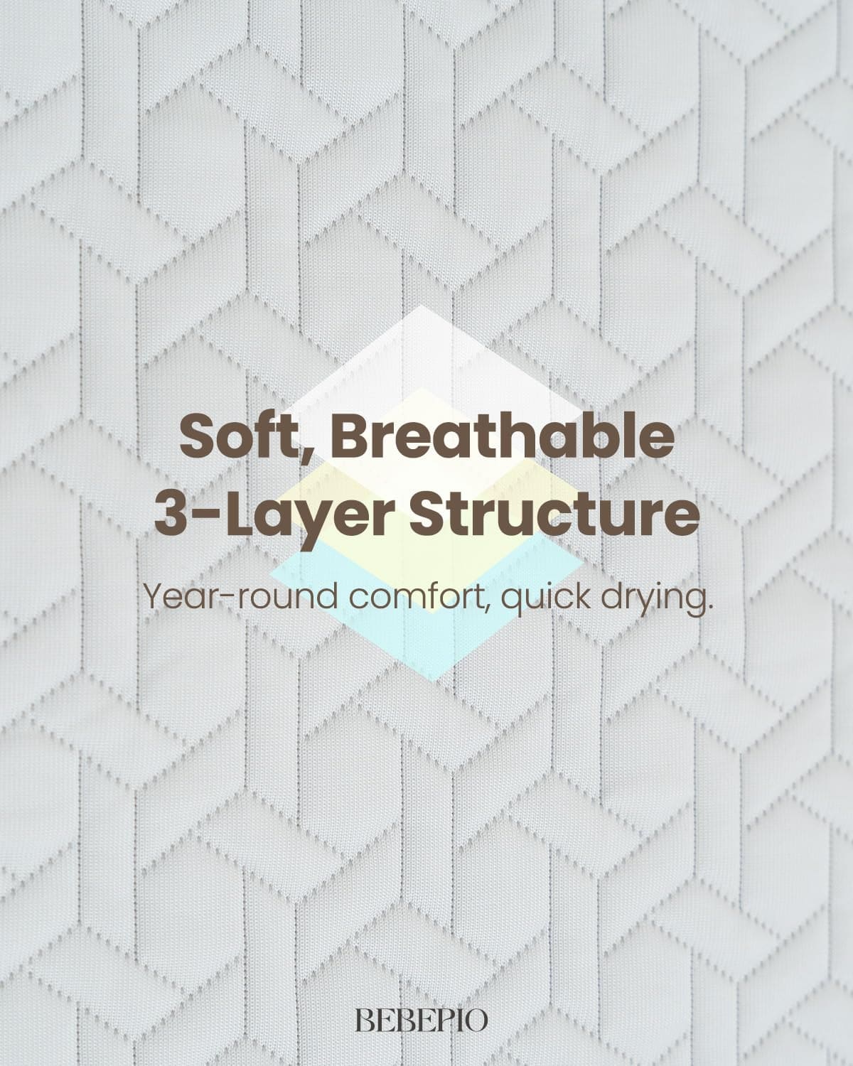 BebePio Duraron Cooling Mattress Topper Pad - Efecto de - Imagen 6