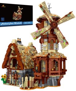 Set de Construcción de Casa de Molino de Viento Medieval