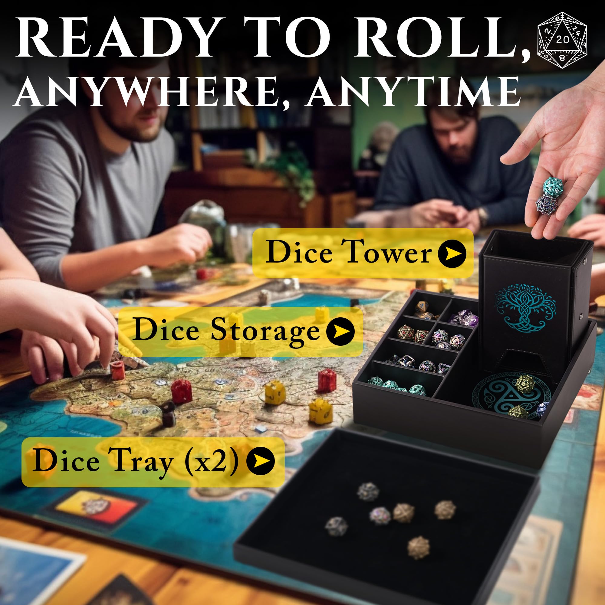 Bandea de Dados y Torre de Dados para DND - Bandeja Todo en - Imagen 4