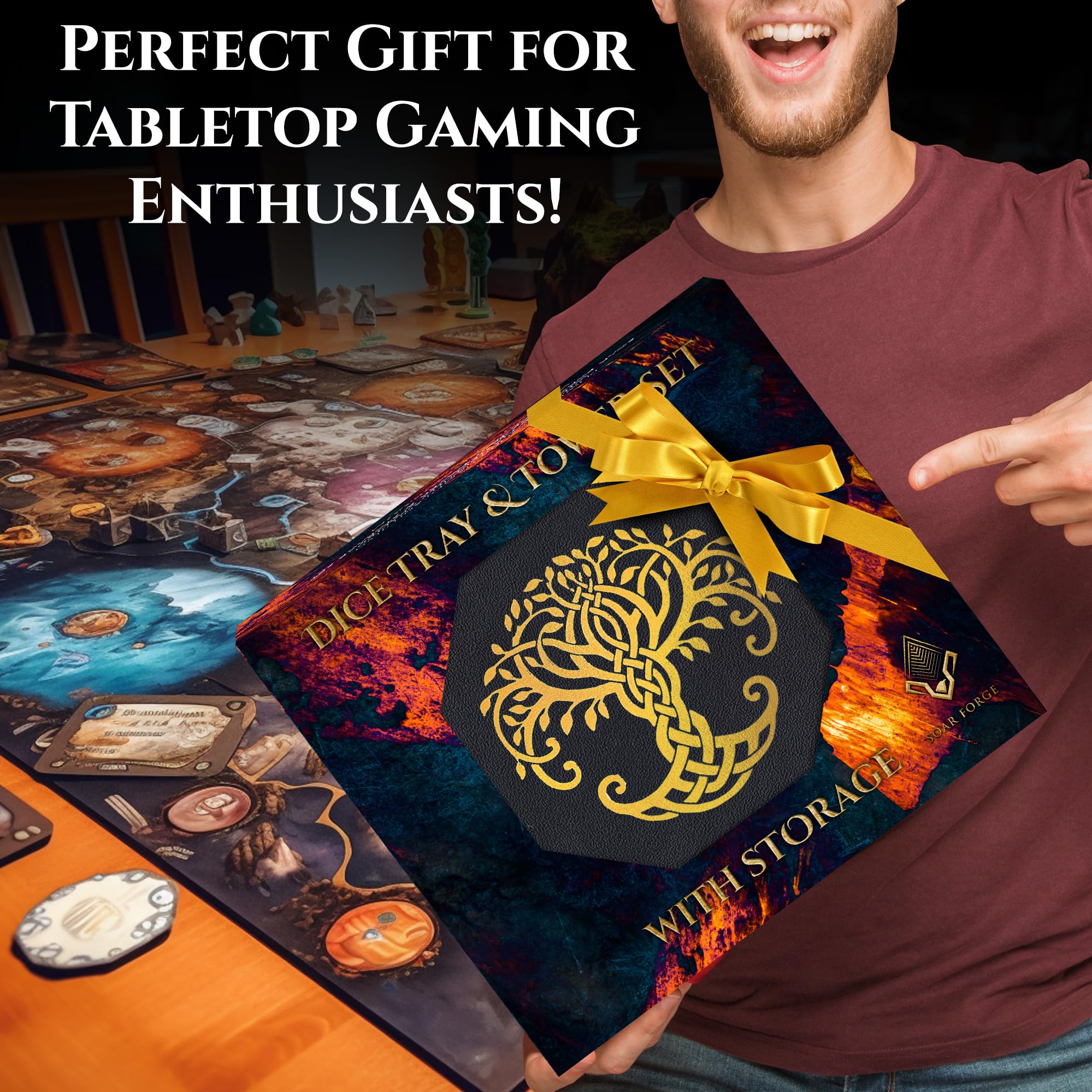 Bandera de dados Soar Forge y torre de dados para DND - - Imagen 8