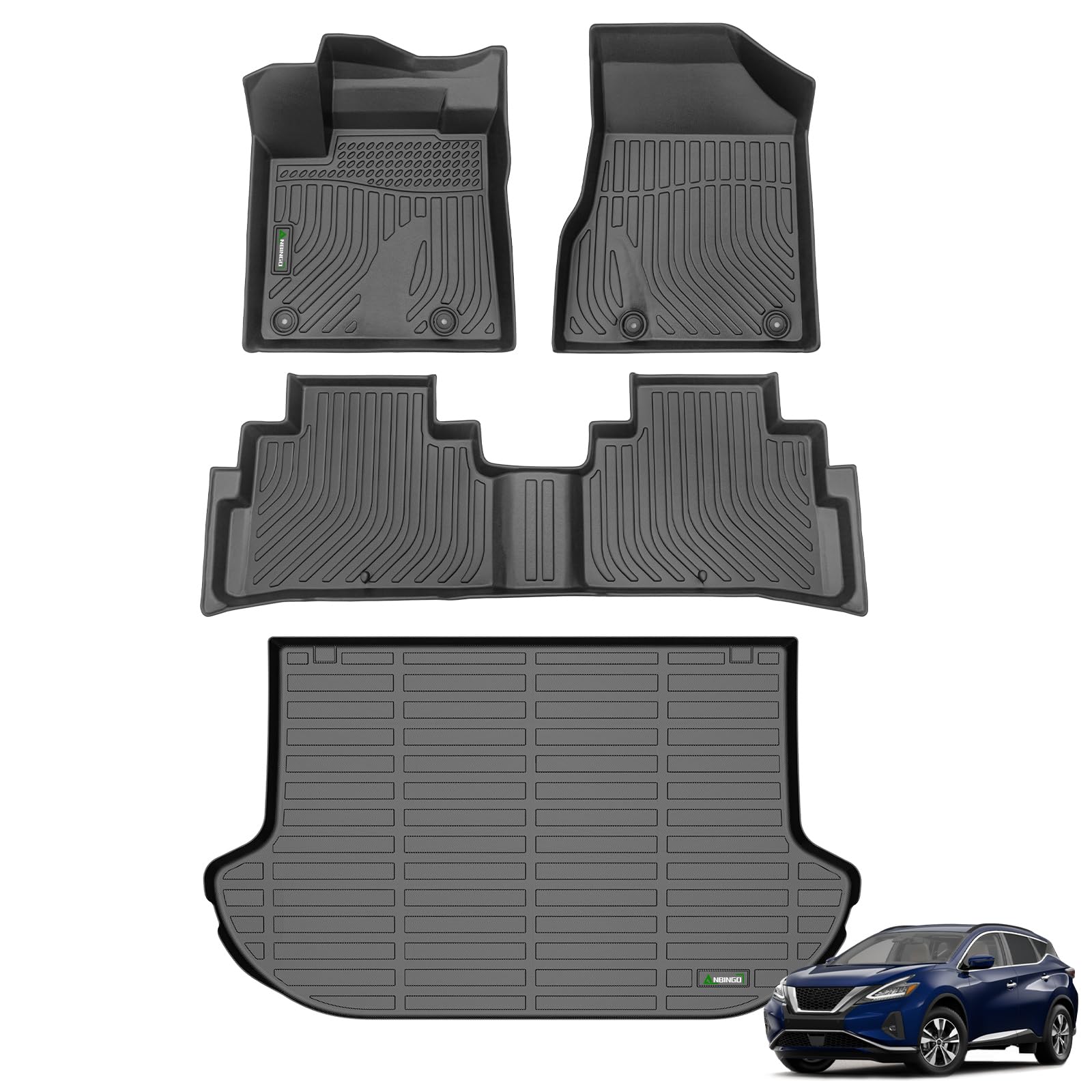 Set de tapetes para piso y forro de maletero ANBINGO para