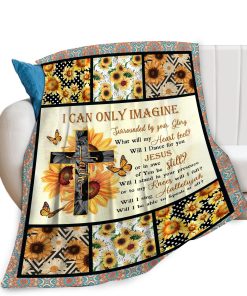 Cobija Inspiracional Decorativa con Cruz de Girasol I Can