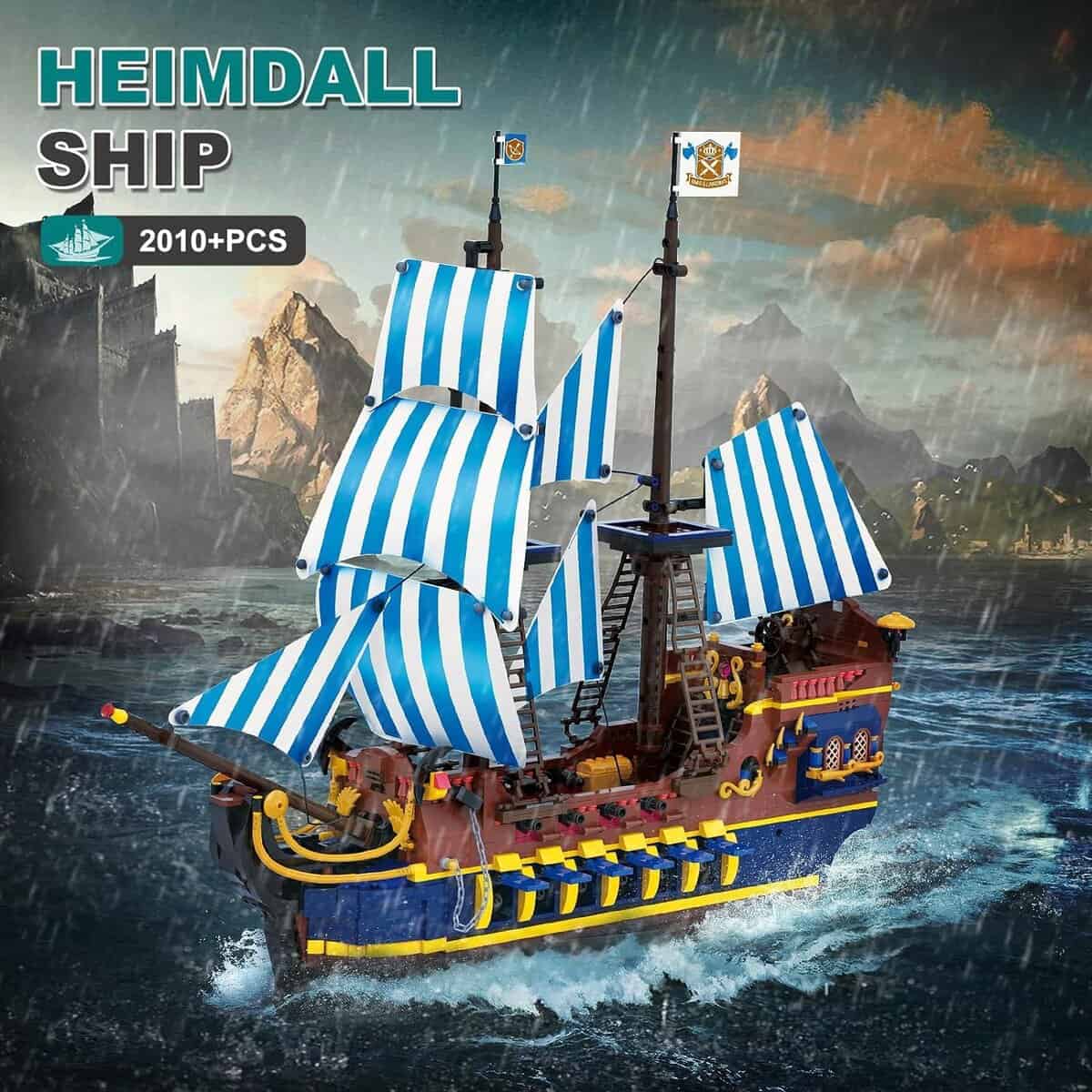 Set de Construcción de Modelo de Barco Pirata YESHIN, - Imagen 3