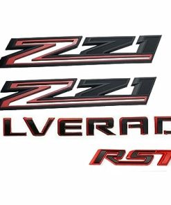 Kit 4Pc Set Silverado RST Z71 Emblema Placa Insignia Cola