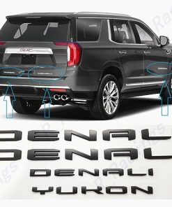 Juego de 4 Emblemas Denali Yukon para Puerta Trasera y