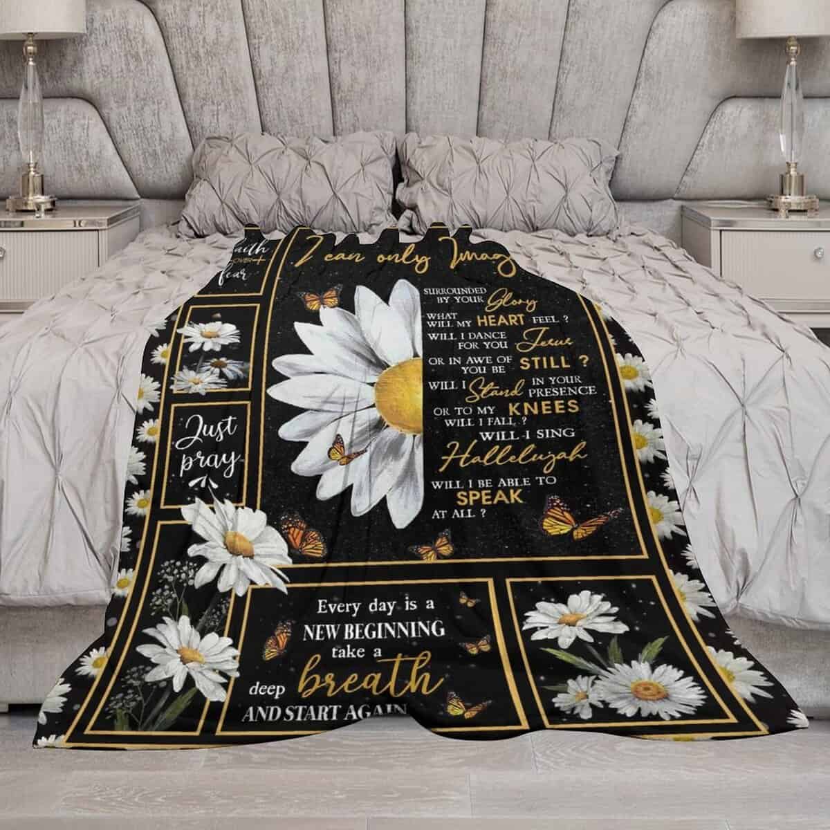 Manta de Margarita Manta Cubrecama Mariposa de Margarita - Imagen 6