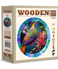 Puzzle de Madera WOODEN.CITY Pájaro Colorido 500 Piezas -