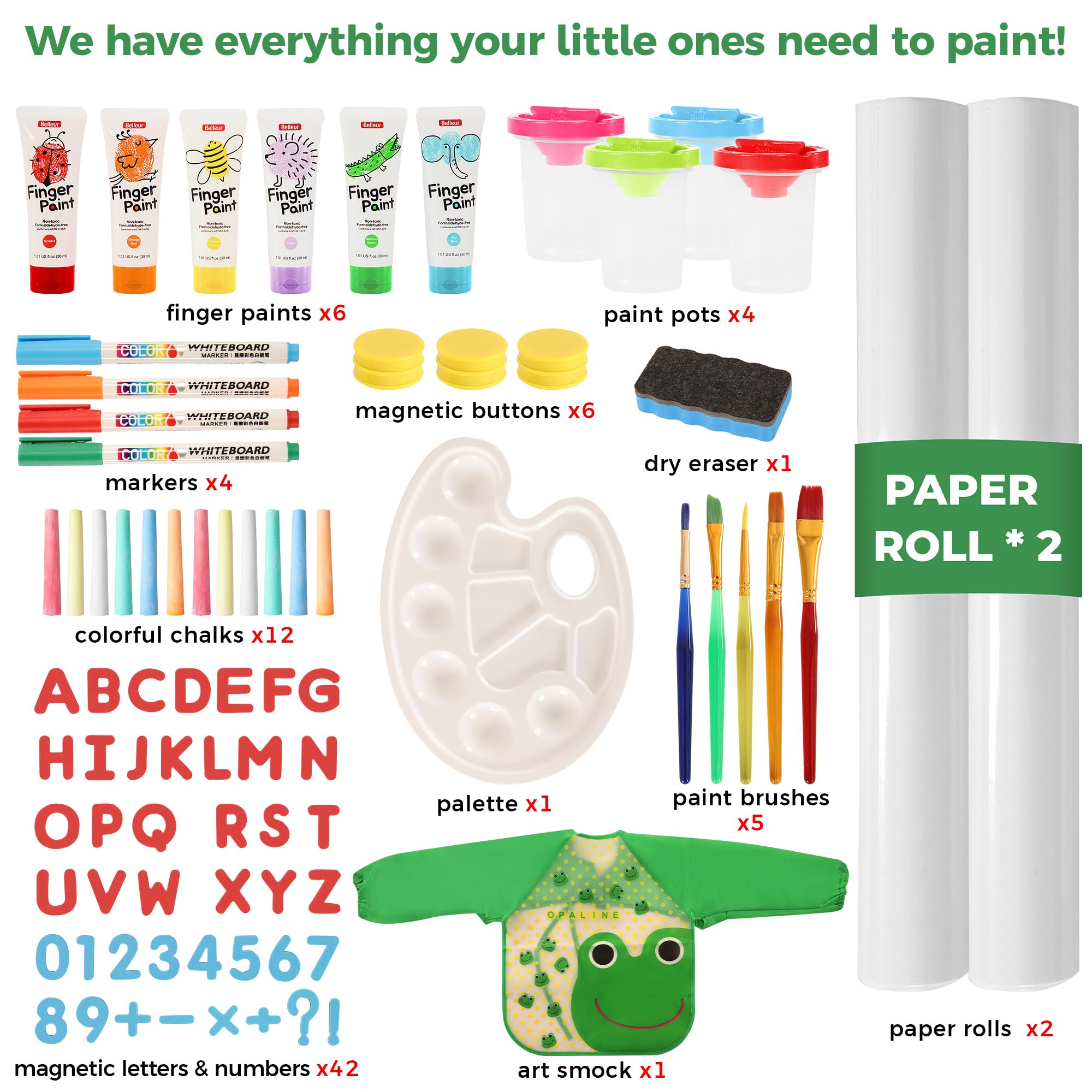 Caballete Belleur Todo en Uno para Niños con 2 Rollos de - Imagen 3