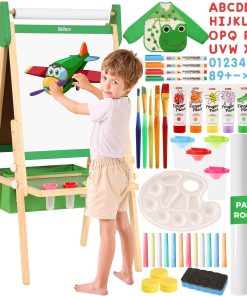 Caballete Belleur Todo en Uno para Niños con 2 Rollos de